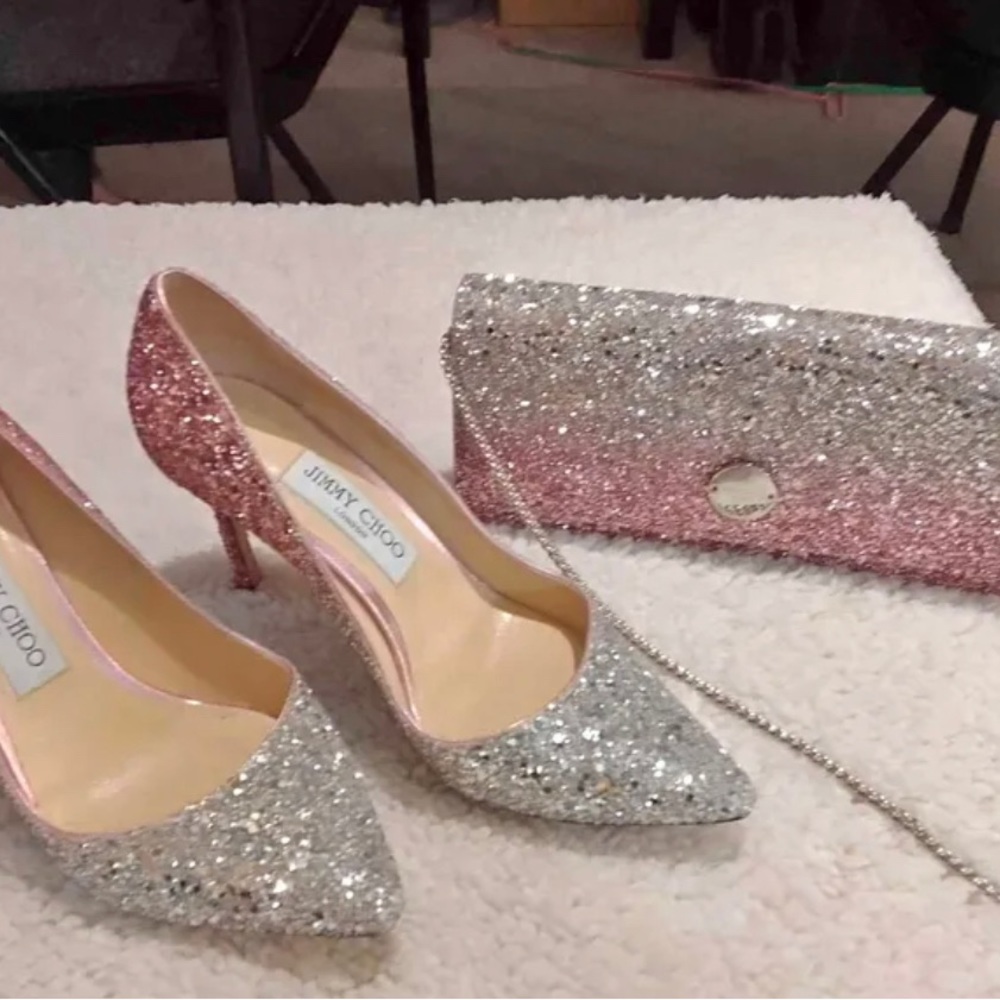 Jimmy choo heels and matching clutch